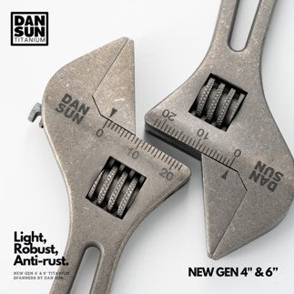 New Gen 6" and 4" Titanium Adjustable Spanner