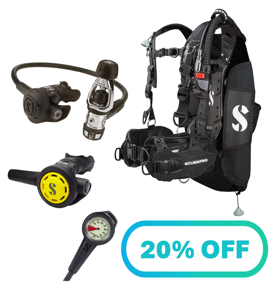 Scubapro Hydros Pro BC + Scubapro Mk2/S270/R095/Gauge Full Regulator Set
