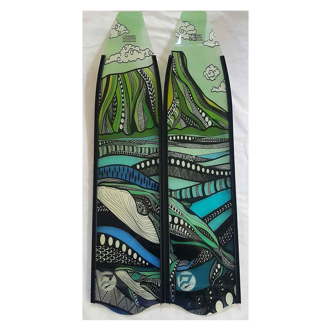 Penetrator Composite Hawaiian Zentangle Whales Blades by @jessmaemandala